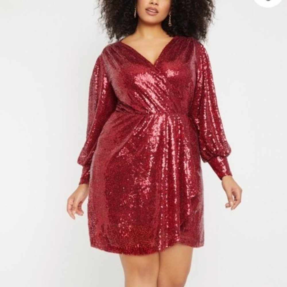 ELOQUII red sequin dress 16
